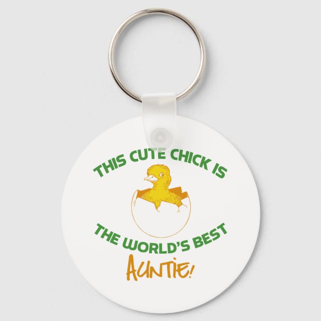 Cute Auntie Keychain (Front)