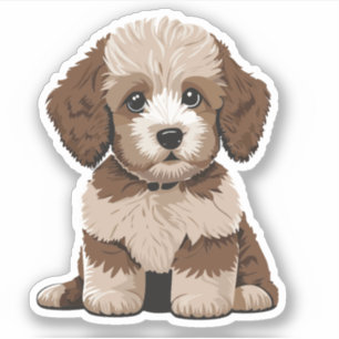 Cute Aussiedoodle Puppy Doodle Dog Vinyl