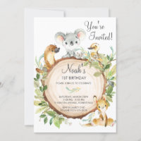 Cute Australian Animals Koala 1st Birthday Party