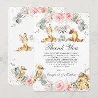 Cute Australian Animals Pink Floral Greenery