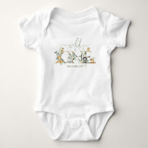 Cute Australian Animals Wild One 1st Birthday  Baby Bodysuit