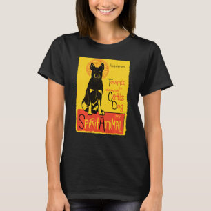 Cute Australian Cattle Dog Art Blue Heeler T-Shirt