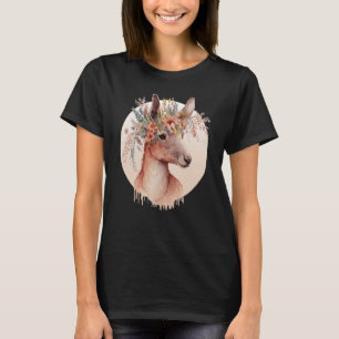 Cute Australian Kangaroo Flower Crown Animal T-Shirt
