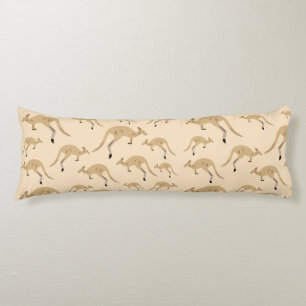Cute Australian Kangaroo Pattern Body Pillow