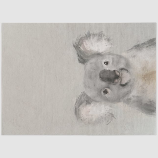 Cute Australian Koala Decoupage Tissue Paper  (Front)