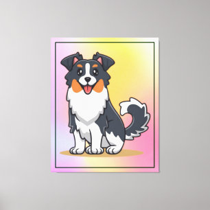 Cute Australian Shepherd-23144 Canvas Print