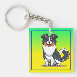 Cute Australian Shepherd-23144 Keychain