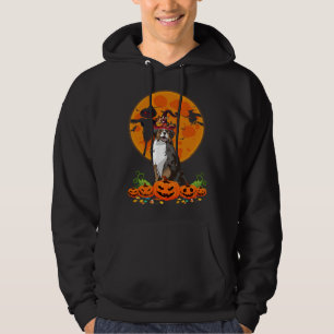 Cute Australian Shepherd Dog Witch Pumpkin Hallowe Hoodie
