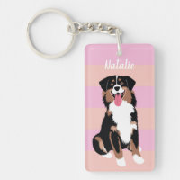 Cute Australian Shepherd Personalized | Pink Peach