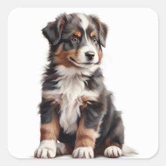 Cute Australian Shepherd Puppy Sticker