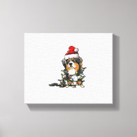 Cute Australian Shepherd Santa Christmas Tree Ligh