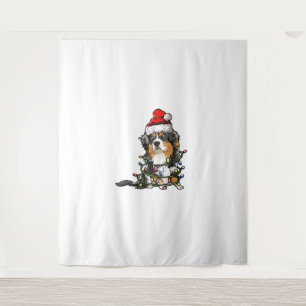 Cute Australian Shepherd Santa Christmas Tree Ligh Tapestry
