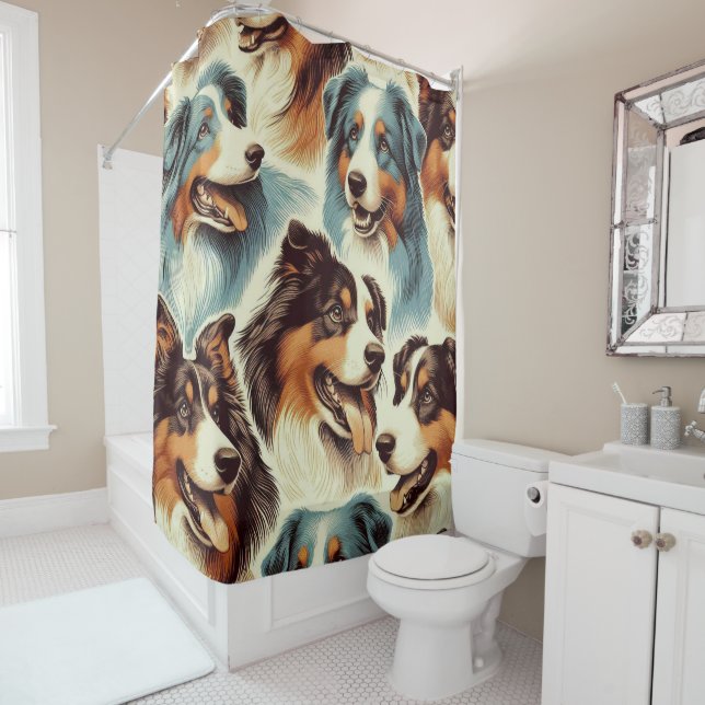 Cute Australian Shepherd Seamless (In Situ)