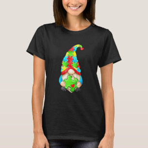 Cute Autism Awareness Gnomie Puzzle Piece For Auti T-Shirt