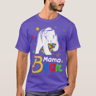 Cute Autism Awareness Mama Bear Family Autistic  T-Shirt