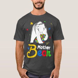 Cute Autism Awareness Mother Bear Family Autistic T-Shirt