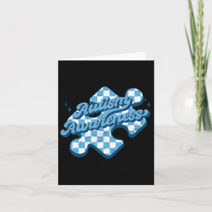 Cute Autism Awareness Puzzle Autism Mom Dad Girl B Card