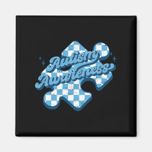 Cute Autism Awareness Puzzle Autism Mom Dad Girl B Magnet