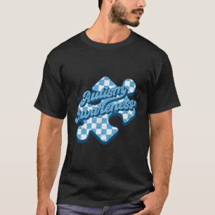 Cute Autism Awareness Puzzle Autism Mom Dad Girl B T-Shirt