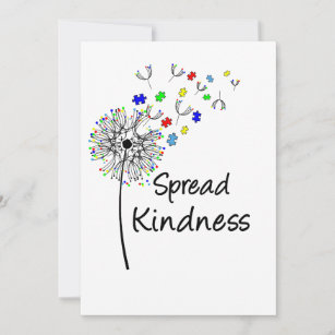 Cute Autism Awareness Spread Kindness Thank You Card