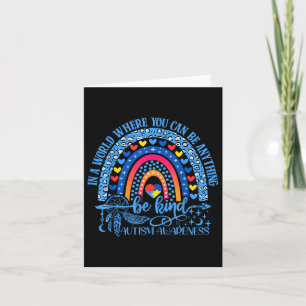 Cute Autism Mom Women Men Autism Awareness Be Kind Card