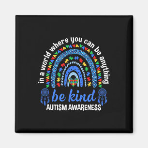 Cute Autism Mom Women Men Autism Awareness Be Kind Magnet