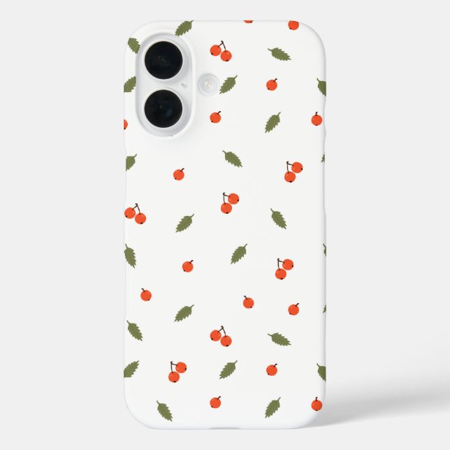 Cute Autumn Berries Minimalist Botanical Case-Mate iPhone Case (Back)