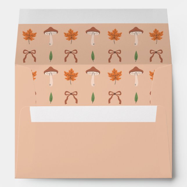 Cute Autumn Bow Pattern Envelope (Back (Bottom))