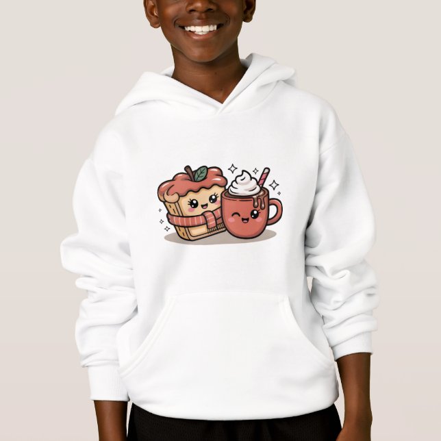 Cute Autumn Coffee Kids Shirt (Devant)