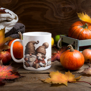 Cute Autumn GNOME Rustic Mug