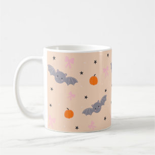 Cute Autumn Halloween Bat Pattern Mug