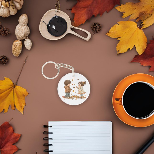 Cute Autumn Kids Playtime Keychain (Creator Uploaded)