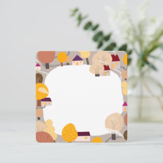 Cute Autumn Note Cards – Fall Leaves Greeting Card