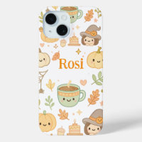 Cute Autumn Pumpkin iPhone Case- Personalized Name