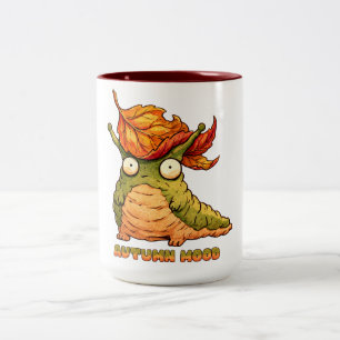 Cute Autumn Slug Autumn Mood Hoodie  Two-Tone Coffee Mug