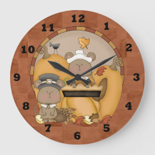 Cute Autumn Wall Clock