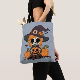 Cute Autumn Witch Tote Bag