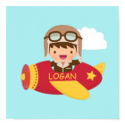 Cute Aviator Boy Airplane Boys Room Decor