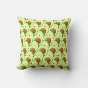 Cute Avocado All Over Drawing Throw Pillow