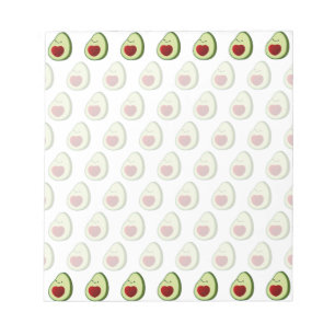 Cute Avocado Background Pattern Notepad