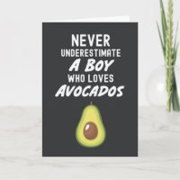 Cute Avocado Cards For Baby Boys Mexican