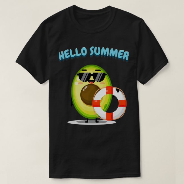 Cute Avocado carrying a Float T-Shirt (Design Front)