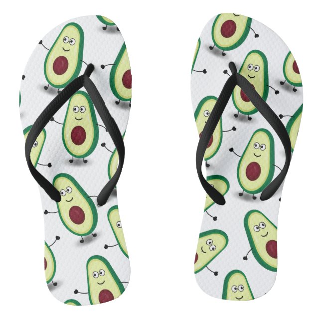 Cute Avocado Cartographie Motif tongs (Semelle)