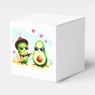 Cute Avocado Couple Favor Box