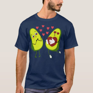 Cute Avocado Couples Valentines Day Him and Her Ma T-Shirt