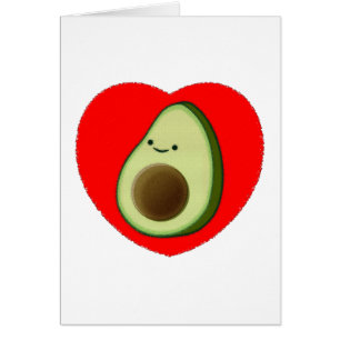 Cute Avocado Dans Le Coeur Rouge