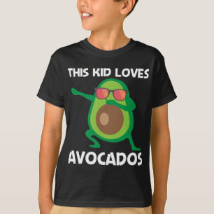 Cute Avocado Design For Kids Boys Healthy Fruit Pl T-Shirt