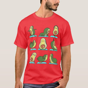 Cute Avocado Doing Yoga Funny Yoga T-Shirt