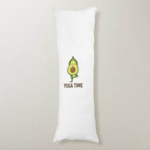 Cute Avocado Doing Yoga Sticker Body Pillow