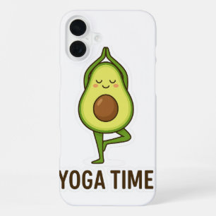 Cute Avocado Doing Yoga Sticker  iPhone 16 Plus Case